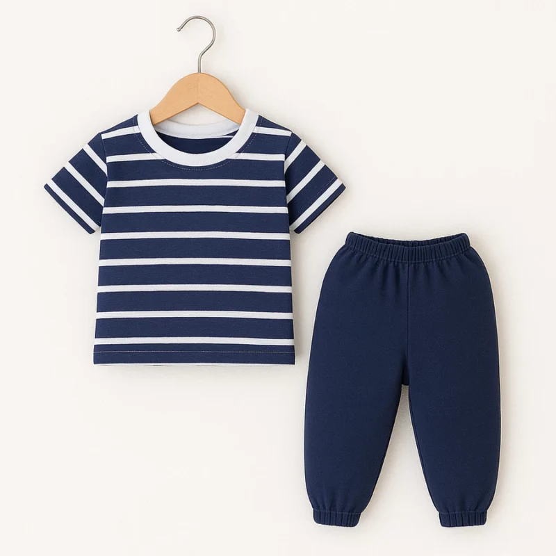 Setelan Salur Striped