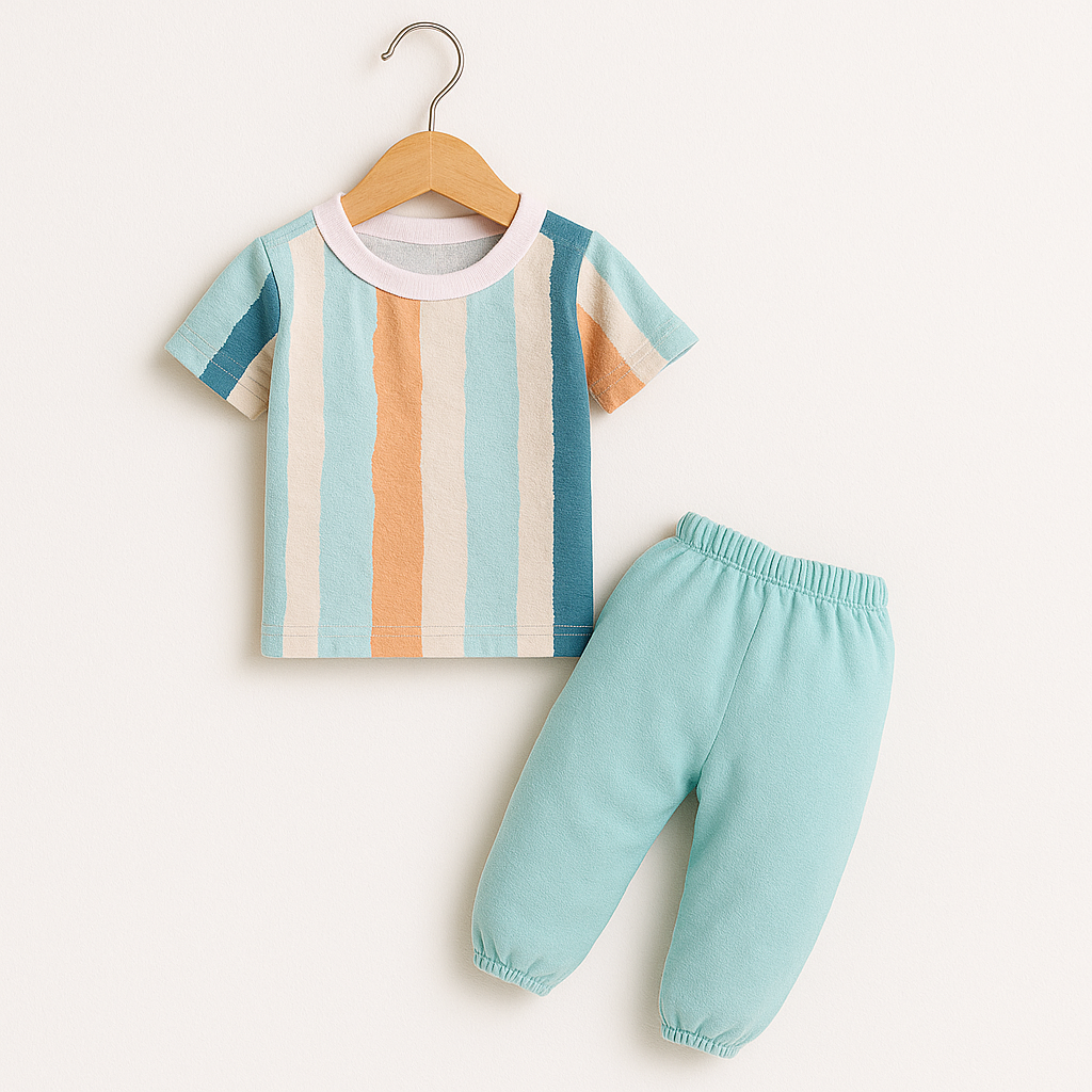 Setelan Striped Candy Mint